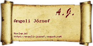 Angeli József névjegykártya