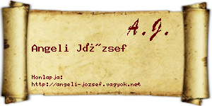 Angeli József névjegykártya